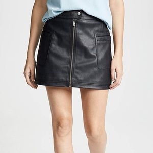 Free People High A Line Vegan Mini Skirt